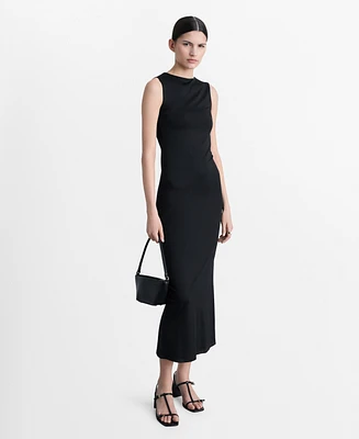 Mango Women's Fitted Long Dress