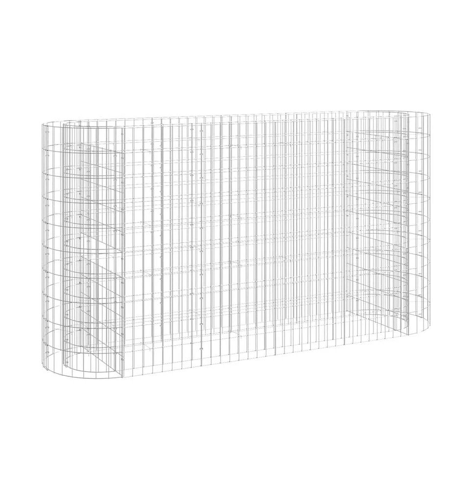 Gabion Raised Bed Galvanized Iron 74.8"x19.7"x39.4"