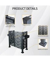 42 Ft Air Conditioner Fence for Outdoor Units,Metal Privacy Fence Cover, Perfect to Conceal Air Conditioning Units