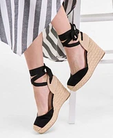 On 34th Womens Cropped Bubble Hem Tank Striped Maxi Skirt Melindaa Espadrille Wedge Sandals Exclusively At Macys
