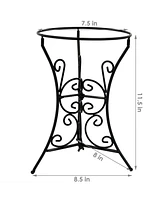 Bronze Steel Gazing Ball Stand Outdoor for 10-Inch or 12-Inch Garden Gazing Globes - 9-Inch H - Traditional