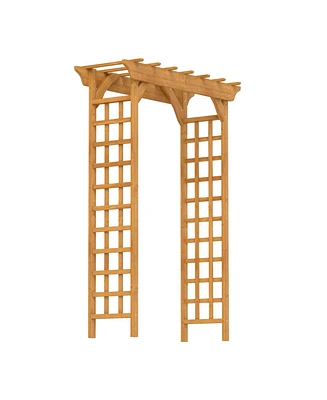 Wooden Arbor, Wedding Arch for Ceremony, Wood Trellis for Plant Climbing, Christmas Decor Pergola for Garden Backyard