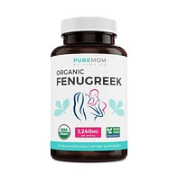 Pure Co Fenugreek Capsules, Herbal Lactation Support, Pure Mom, 60ct