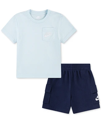 Nike Toddler Boys Pocket T-Shirt & French Terry Shorts, 2 Piece Set