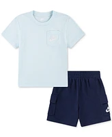 Nike Toddler Boys Pocket T-Shirt & French Terry Shorts, 2 Piece Set