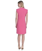 Vince Camuto Women's Embroidered-Yoke Sheath Dress
