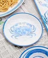 Certified International Beach House Crab Melamine 6-Pc. Dinner Plates, Service For 6