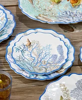 Certified International Blue Lagoon Melamine 4-Pc. Salad Plates, Service For 4
