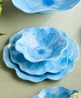Certified International Wildflower 3-d Floral All-Purpose Bowls, Set of 4