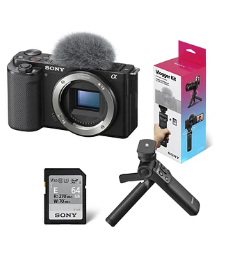 Sony Sony Zv-E10 Mirrorless Camera, Vlogger Accessory Kit, bundled with Sony ACCVC1 Vlogger Accessory Kit, Shooting Grip / Tripod, and Bluetooth wirel