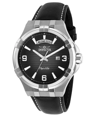 Invicta Men's 30183 Objet D Art Quartz 3 Hand Black Dial Watch