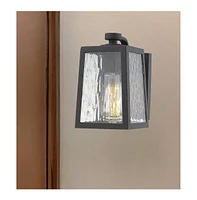 Classic Glass Panel Outdoor Wall Sconce for Patio and Garage