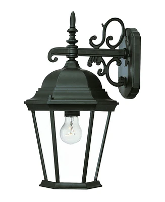 Decorative Narrow Domed Glass Lantern Wall Light for Porch or Living Room