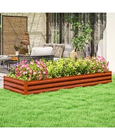 Outsunny Galvanized Raised Garden Bed Metal Planter Box Easy Quick Setup