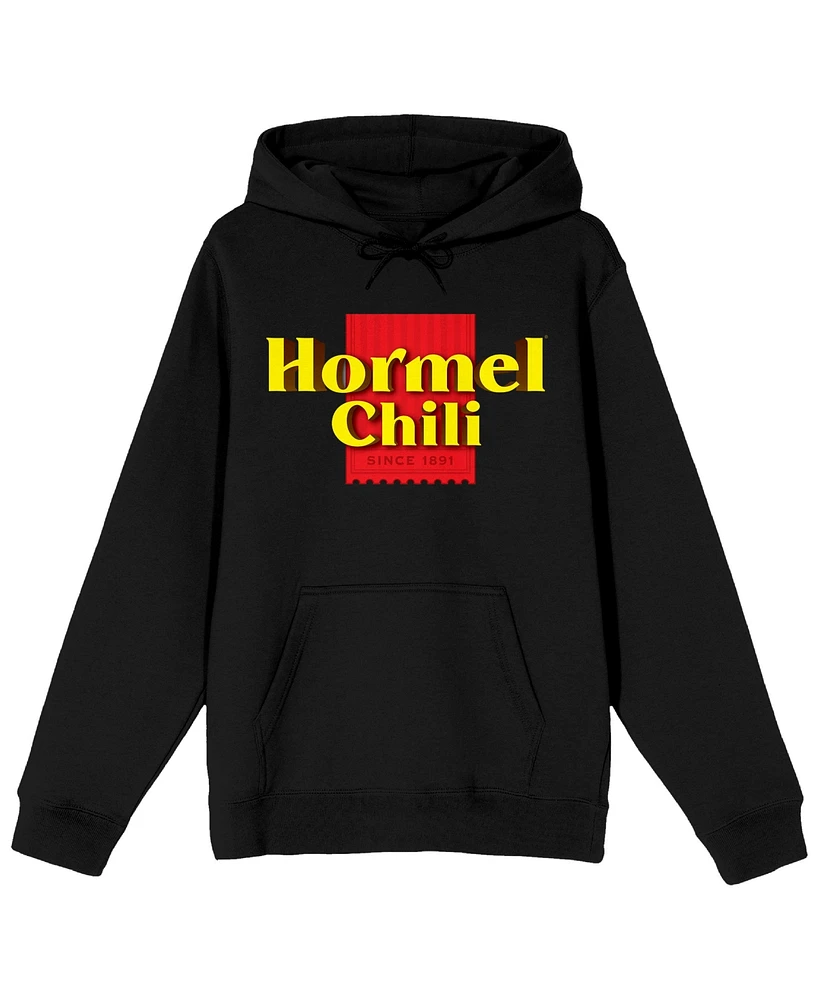 Hormel Foods Men's Chili Logo Long Sleeve Black Hooded Sweatshirt-xxl