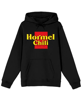 Hormel Foods Men's Chili Logo Long Sleeve Black Hooded Sweatshirt-xxl