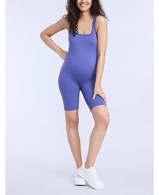 Women's Sleeveless Active Short Maternity Unitard - Motherhood
