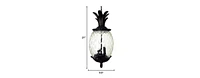 Pineapple Three-Light Outdoor Hanging Pendant Light – Decorative Garden Light