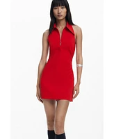Desigual Women's Short dress with zipper and lapel