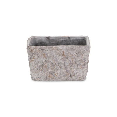 Speckle Glaze Cement Rectangular Pot Planter – Indoor & Outdoor Decorative Pot