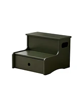 Kings Brand Furniture Wooden Toddler Step Stool for Kids with Storage Bedroom, Bathroom & Kitchen