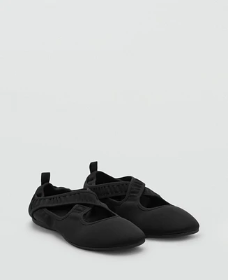Mango Women's Cross-Sport Ballet Flats
