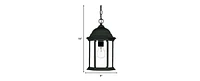 Hanging Glass Lantern Light – Classic Pendant for Home & Garden Decor