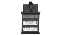 Outdoor Wall Light with Glass Panels for Porch and Entryway Lighting