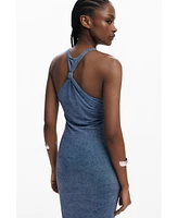 Desigual Women's Knot fitted midi dress
