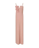 Quiz Women's Scuba Crepe Maxi Dress with 3D Applique Detail