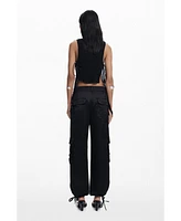 Desigual Women's Satin cargo pants