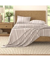 Linery & Co. Striped Brushed Microfiber Bed Sheet Set
