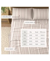 Linery & Co. Striped Brushed Microfiber Bed Sheet Set