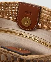 Mango Women's Natural Fiber Shoulder Bag