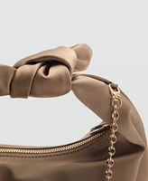 Mango Women's Satin Medium Handbag