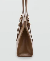 Mango Women's Buckles Shoulder Bag