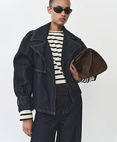 Mango Women's Striped Round-Neck Sweatshirt