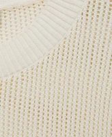 Mango Women's Short-Sleeved Openwork Knitted Sweater