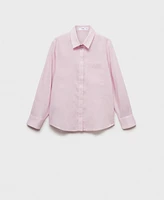 Mango Women's Pocket Linen Shirt