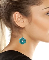 Robert Lee Morris Soho Faux Stone Patina Flora Dangle Earrings