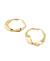 Robert Lee Morris Soho Sculpted Large Hoop Earrings
