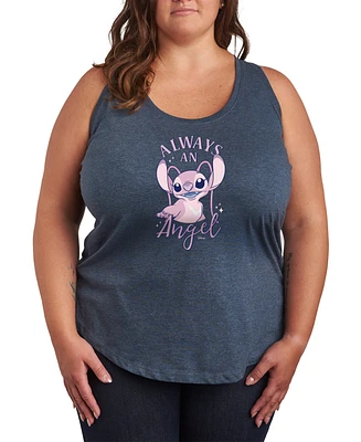 Hybrid Apparel Plus Lilo Stitch Always an Angel Graphic Tank Top