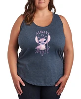 Hybrid Apparel Plus Lilo Stitch Always an Angel Graphic Tank Top