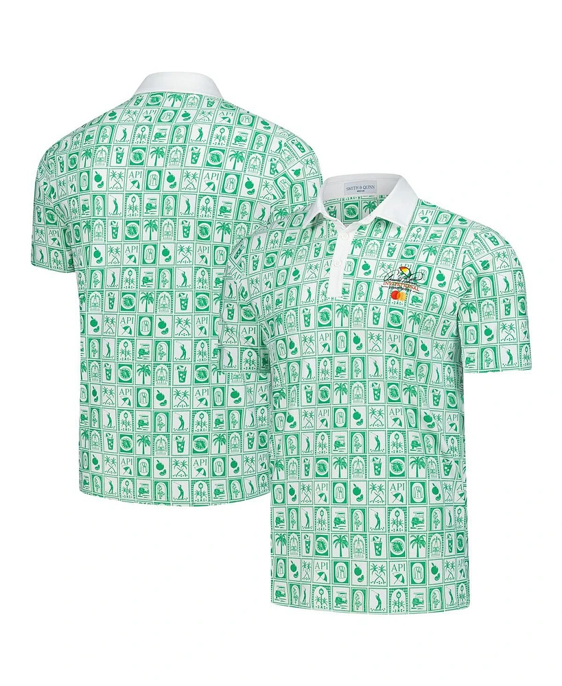 Smith & Quinn Men's Green Arnold Palmer Invitational Geo Print Smitty Polo Shirt