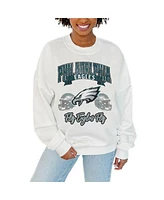 Gameday Couture Women's White Philadelphia Eagles Passing Time Pullover Sweatshirt