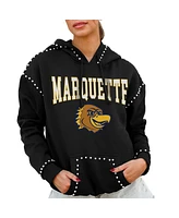 Gameday Couture Women's Black Marquette Golden Eagles Studded Pullover Hoodie
