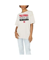 Gameday Couture Women's White Nebraska Huskers Volleyball Day Oversized T-Shirt