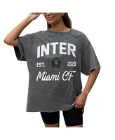 Gameday Couture Women's Gray Inter Miami Cf Tackle Titan Oversized Snow Wash T-Shirt