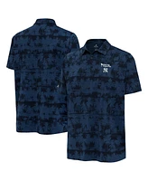 Antigua Men's Heather Navy New York Yankees Palm Tree Spring Training Shadow Polo Shirt