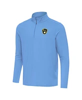 Antigua Men's Powder Blue Milwaukee Brewers Intent Quarter-Zip Top
